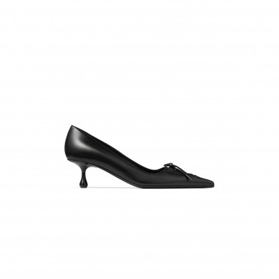 JIMMY CHOO SCARLETT 50 BLACK NAPPA LEATHER PUMPS SCARLETT50NAP
